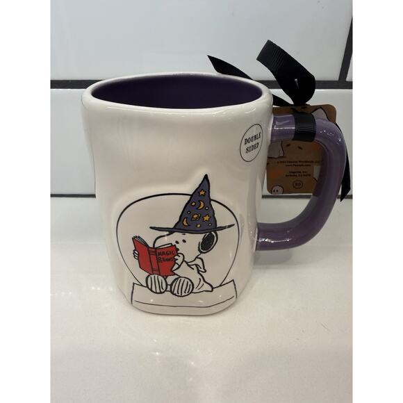 Rae Dunn Other - New Rae Dunn Peanuts Halloween SNOOPY Witch Magic Potion Crystal Ball Purple Mug